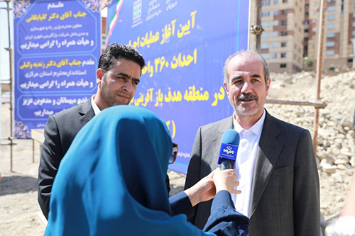 ببینید؛  مراسم کلنگ زنی گام سوم  بازآفرینی پروژه باغ خلج اراک